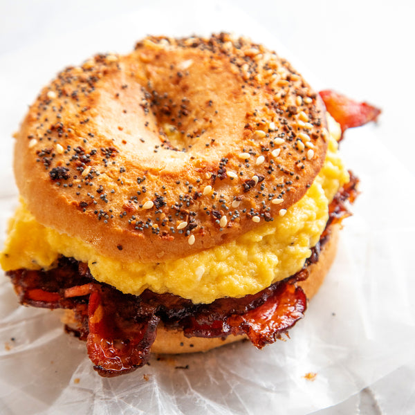 Bacon, Egg, & Cheese on Everything Pagel - Bedrock Bakers