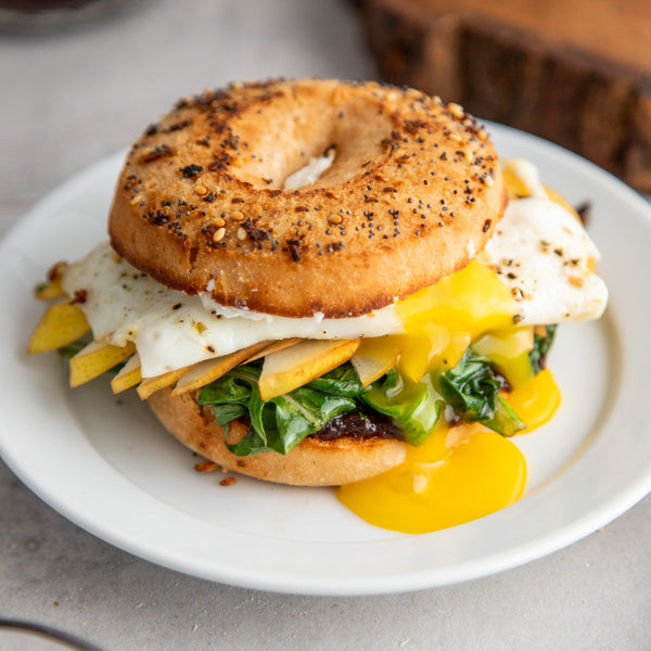 Pear, Jam, & Egg Breakfast Sandwich - Bedrock Bakers