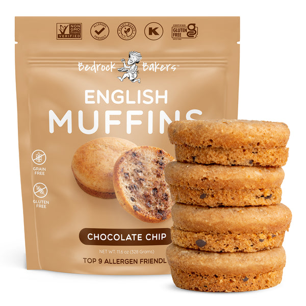 Chocolate Chip Allergen Friendly English Muffins 4/Pack - Bedrock