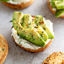 Avo Cream Cheese & Dill on Everything Pagel