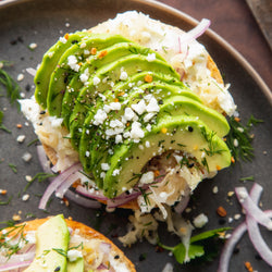 Avocado & Sauerkraut Pagels