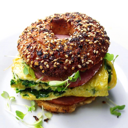 Spinach Omelette Pagel Sandwich