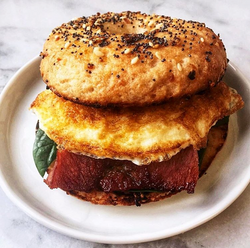 Bacon & Egg Pagel Sandwich